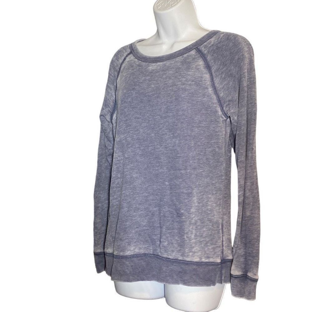 Junkfood Women's Long Sleeve Light Acid Wash Gray Sweatshirt Size S